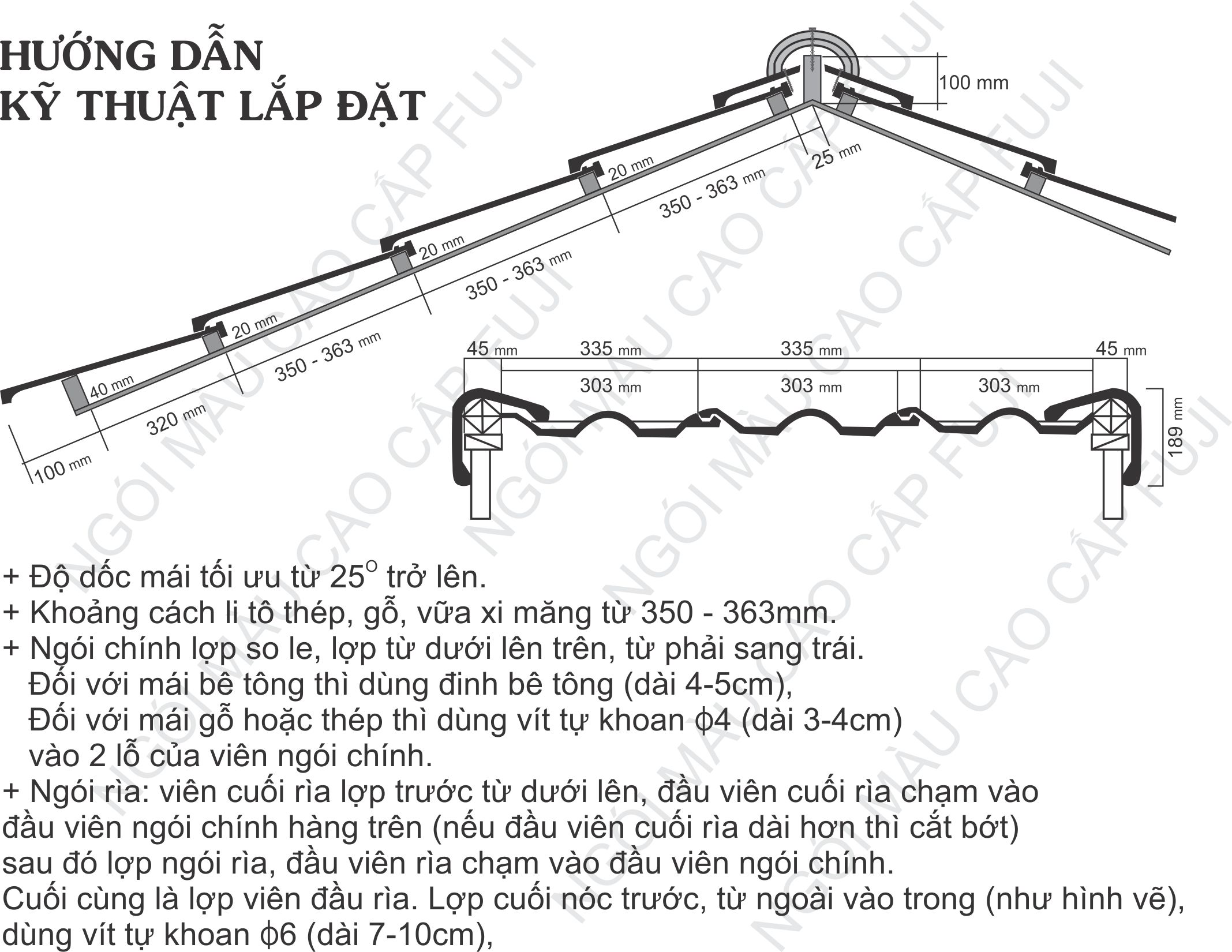 Huong dan lap dat ngoi chinh FUJI